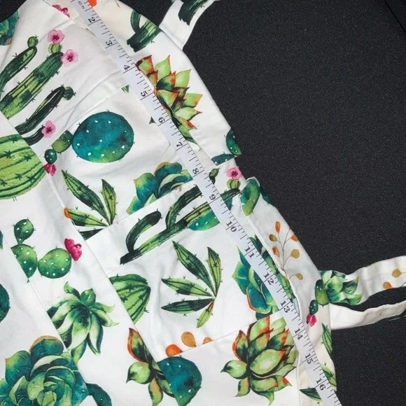 Modcloth White and Green Sundress Sleeveless Fit and Flare - Picture 7 of 9